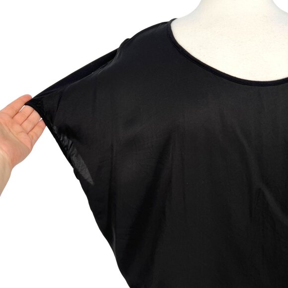 Michael Stars Contrast Dolman Sleeve Short Sleeve Tee Black Size Large - Picture 3 of 9